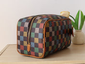 DOPP KIT LOCKER BAG 23 IN COLORFUL DAMIER CALFSKIN