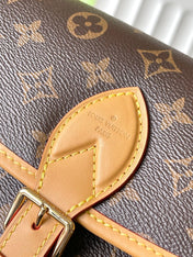 DIANE 25 IN BROWN MONOGRAM CANVAS TANNED COWHIDE