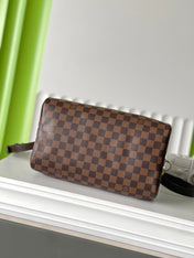 SPEEDY BANDOLIÈRE 30 IN DARK BROWN DAMIER EBENE CANVAS GOLD LOCK