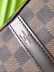 SPEEDY BANDOLIÈRE 25 IN DARK BROWN DAMIER EBENE CANVAS GOLD HARDWARE