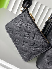 ALL IN BB 18 IN BLACK EMBOSSED COWHIDE GOLD LOCK