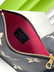 CRAFTY NEONOE 26 IN BLACK AND CREAM BICOLOR EMPREINTE CALFSKIN