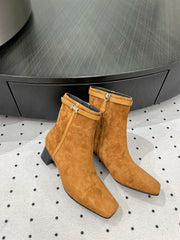 HOMMAGE ANKLE BOOT 5 CM IN BRONZE BROWN SUEDE