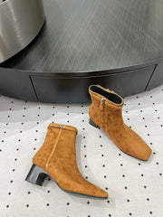 HOMMAGE ANKLE BOOT 5 CM IN BRONZE BROWN SUEDE