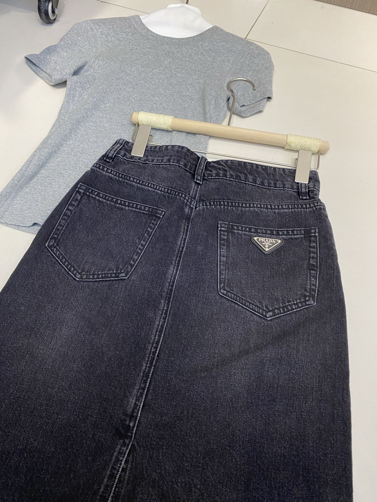 PRADA DENIM SKIRT STYLE 64