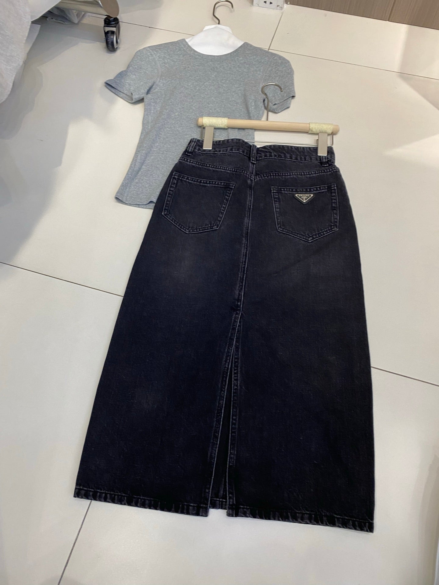 PRADA DENIM SKIRT STYLE 64