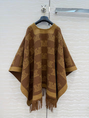 MAX MARA 25S FRINGED KNIT CAPE 165