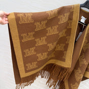 MAX MARA 25S FRINGED KNIT CAPE 165