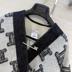 MAX MARA 25S FRINGED KNIT CAPE 164