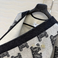 MAX MARA 25S FRINGED KNIT CAPE 164