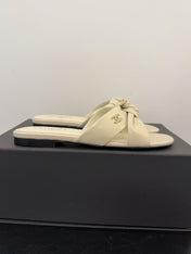 LACE MULE 2 CM IN WHITE CREAM LAMBSKIN