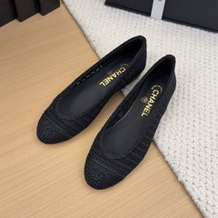 CC 25 Ballet Flat Black Raffia