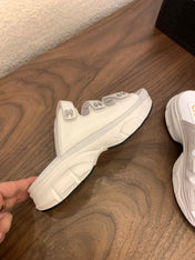 MULES 25S LOGO IN WHITE LAMBSKIN