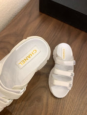 MULES 25S LOGO IN WHITE LAMBSKIN