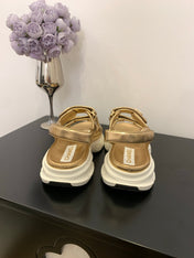 SANDAL 25S IN GLITTER GOLDEN LAMBSKIN