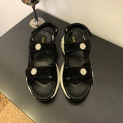 SANDAL 25S IN BLACK SUEDUE FABRIC