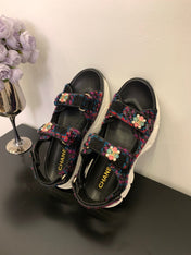 SANDAL 25S IN COLOR FULL TWEED WITH LAMBSKIN