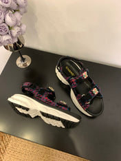 SANDAL 25S IN COLOR FULL TWEED WITH LAMBSKIN