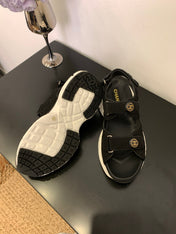 SANDAL 25S IN BLACK LAMBSKIN EMBOSED SNAKE PATTERN