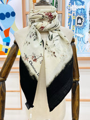 DIOR SCARF 140 CM IN WOOL MIX SILK FABRIC 708384