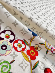 LV SCARF 135 CM IN WOOL MIX SILK 715458