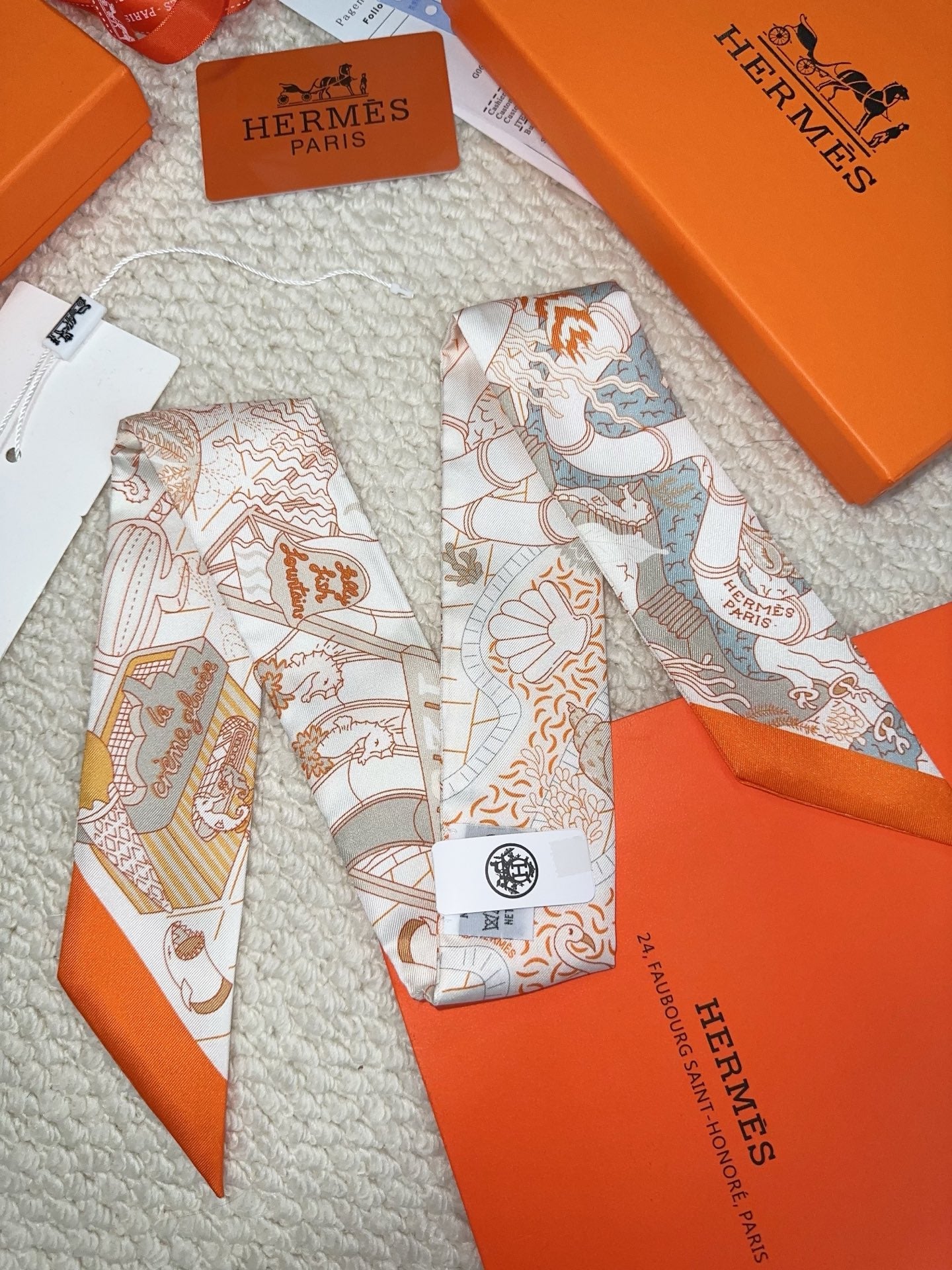 HERMES 26S SCARF 90 IN SILK 309654