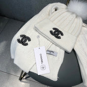SET SCARF AND HAT IN WHITE WOOL 420820