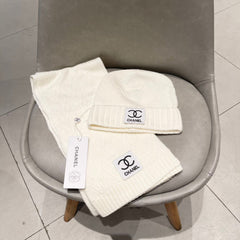 SET BEANIE HAT AND SCARF WHITE 427885