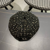 BERET HAT IN BLACK TWEED 434680