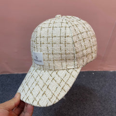 BASEBALL CAP IN BEIGE CREAM TWEED 437707