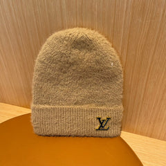 BEANIE HAT IN LIGHT BROWN WOOL 803044