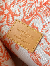 NEVERFULL MM 31 IN CORAL MONOGRAM TILES CANVAS