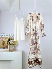 JUNIE LONG SLEEVE DRESS 25S IN LINEN 266350