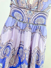 SPAGHETTI STRAP PRINTED MAXI DRESS
