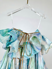 ZIMMERMANN PLEATED SILK MINI SKIRT 270236