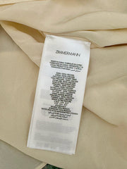 RUFFLED CHIFFON SKIRT IN WARM BEGIE