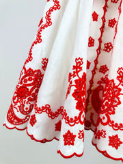 ZIMMERMANN EMBROIDERED SHORT-SLEEVE MINI DRESS 270267