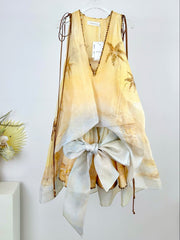 ZIMMERMANN BALANCE DEEP V-NECK MINI DRESS 270314