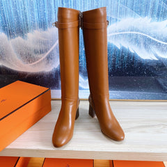 STORY BOOT 7 CM IN BRONZE BROWN LAMBSKIN