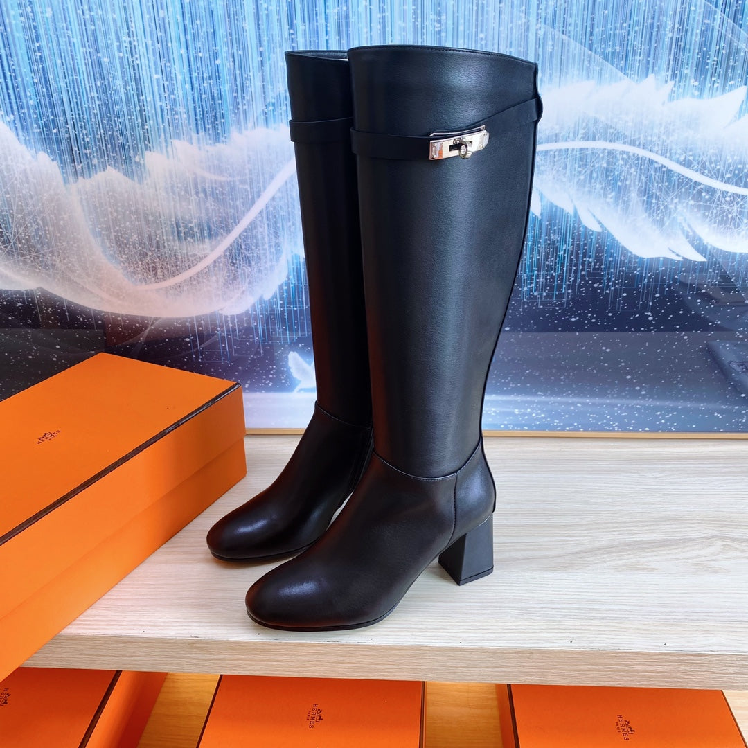 STORY BOOT 7 CM IN BLACK LAMBSKIN