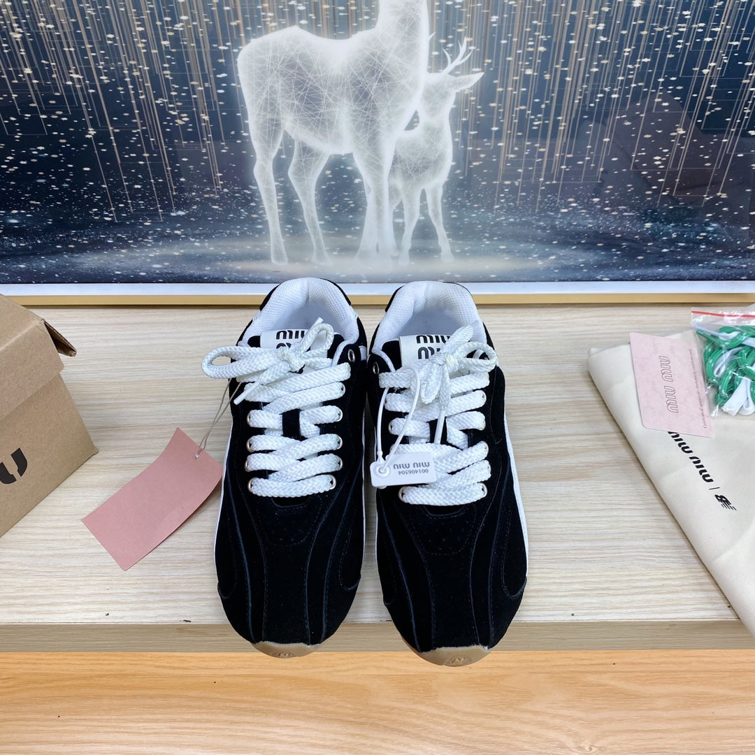 NB Black Sneakers Cowhide