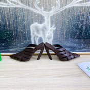 ALFIE LEATHER HIGH MULES IN CHOCOLATE BROWN CALFSKIN WITH WOVEN DESIGN