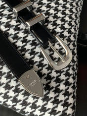 BELT 25MM MEDIUM WESTERN IN BLACK CALFSKIN WITH SILVER BUCKLE