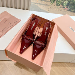 Slingback Ruby Imported Patent Leather