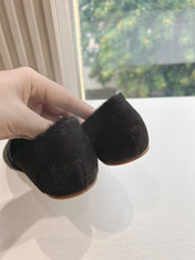 SL GEMMA BALLET FLAT BLACK FUR