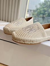 WOVEN LOAFER IN BEIGE RAFFIA