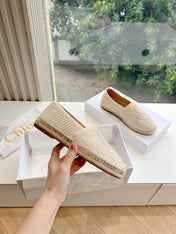 WOVEN LOAFER IN BEIGE RAFFIA
