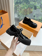 RUBY FLAT MARY JANE IN BLACK PATENT CALFSKIN