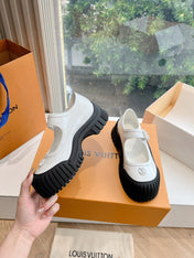 RUBY FLAT MARY JANE IN WHITE PATENT CALFSKIN