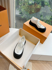 RUBY FLAT MARY JANE IN WHITE PATENT CALFSKIN